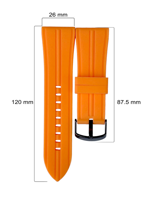 TAL WATCHES - Premium Durable 26cm Silicone Watch Band with Buckle Clasp – 26mm Lug Width