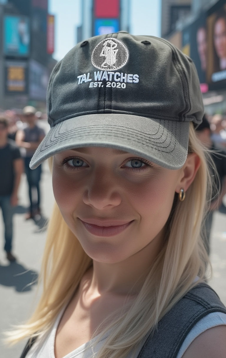 TAL WATCHES - Unisex Adjustable Denim Cotton Cap – Casual & Punk Fashion Hat for All Seasons