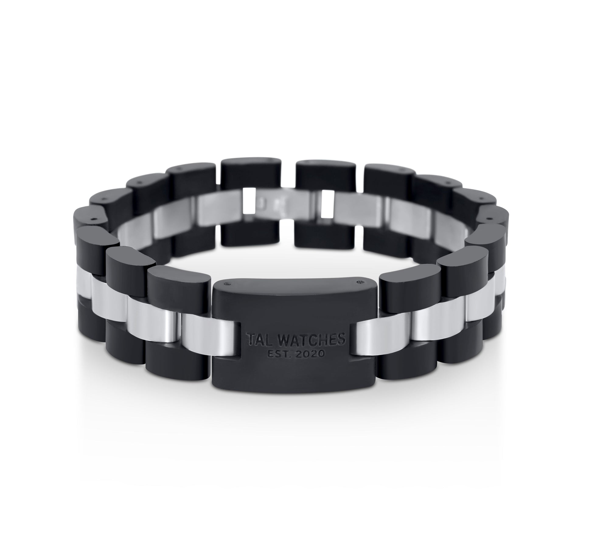TAL WATCHES - Bassy Bracelet in Stainless Steel & Dark Walnut - TAL WATCHES