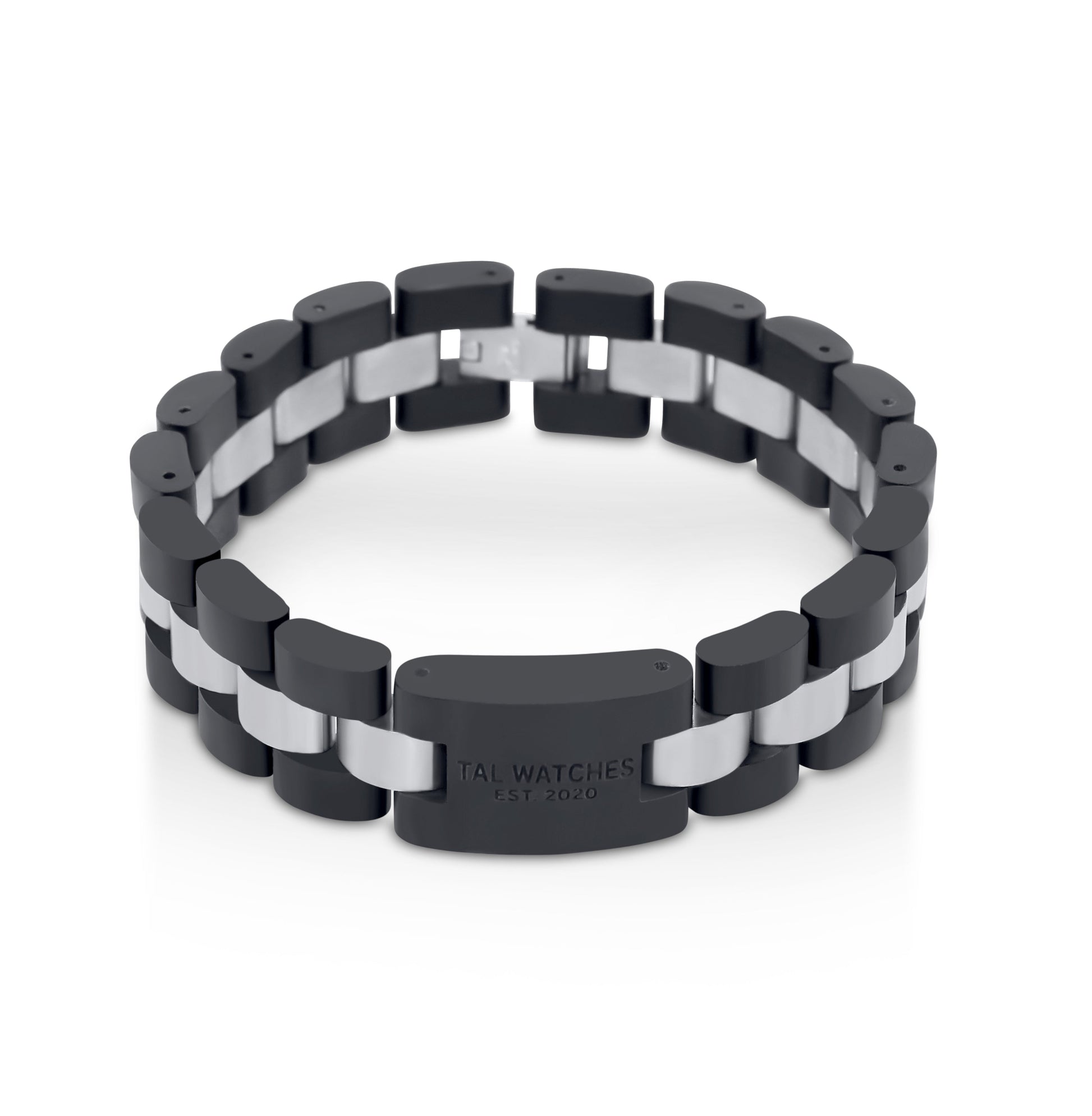 TAL WATCHES - Bassy Bracelet in Stainless Steel & Dark Walnut - TAL WATCHES