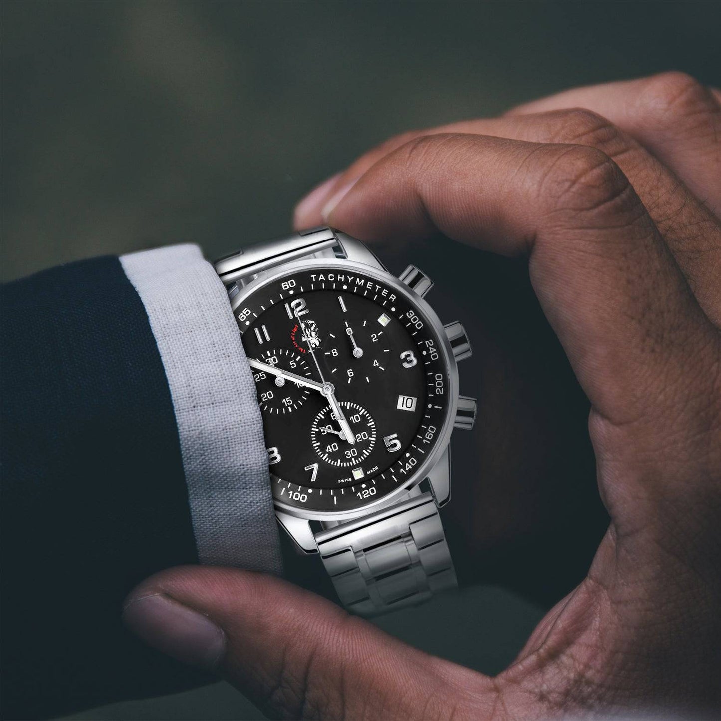TAL Gentleman’s Timepiece Stainless Steel Arena - Black Dial - TAL WATCHES