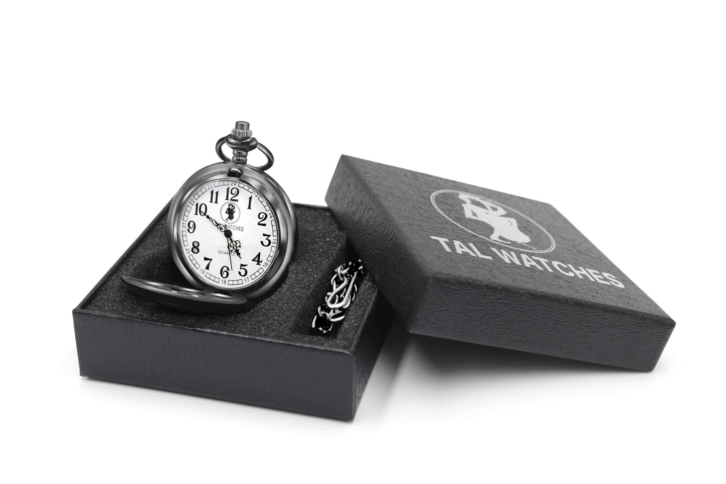 Simple Bass Adult Pocket Analog Quartz Watch - Black - TAL WATCHES