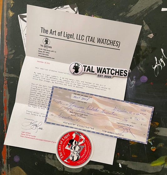 First Donation to the American Diabetes Association