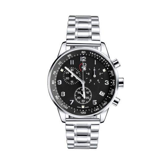 The Stainless Steel Cosmos Red Eye AND the Arena Black Dial - TAL WATCHES