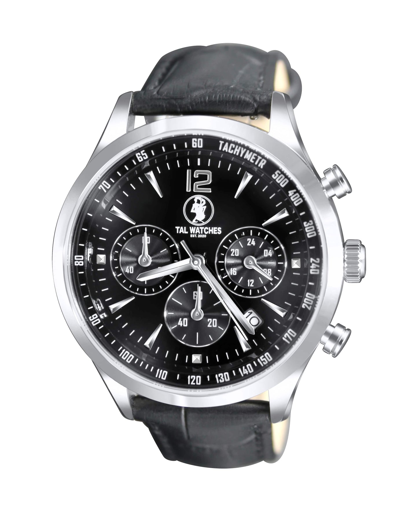 Chronograph Sapphire Bassy in Black - TAL WATCHES