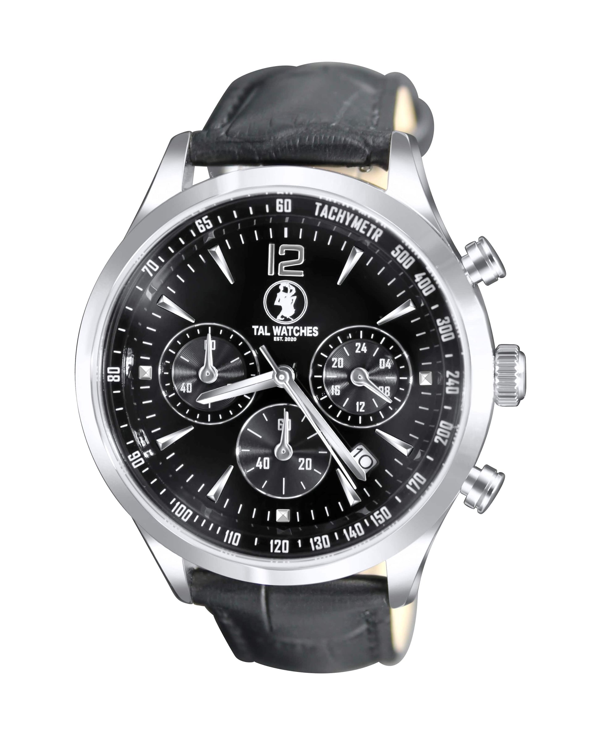 Chronograph Sapphire Bassy in Black - TAL WATCHES