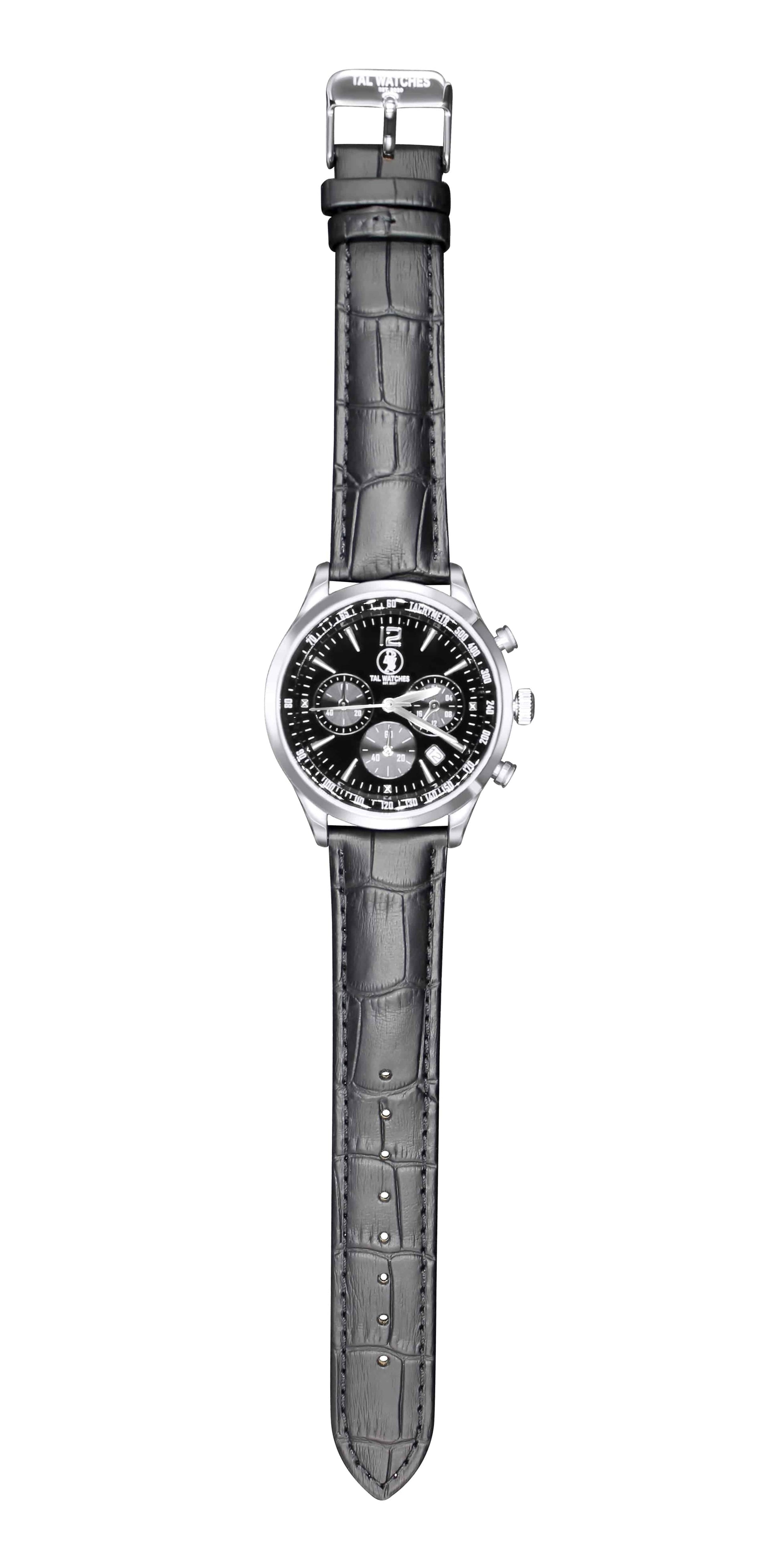Chronograph Sapphire Bassy in Black - TAL WATCHES