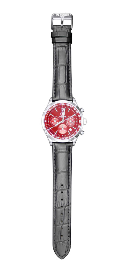Chronograph Sapphire Bassy in Red - TAL WATCHES