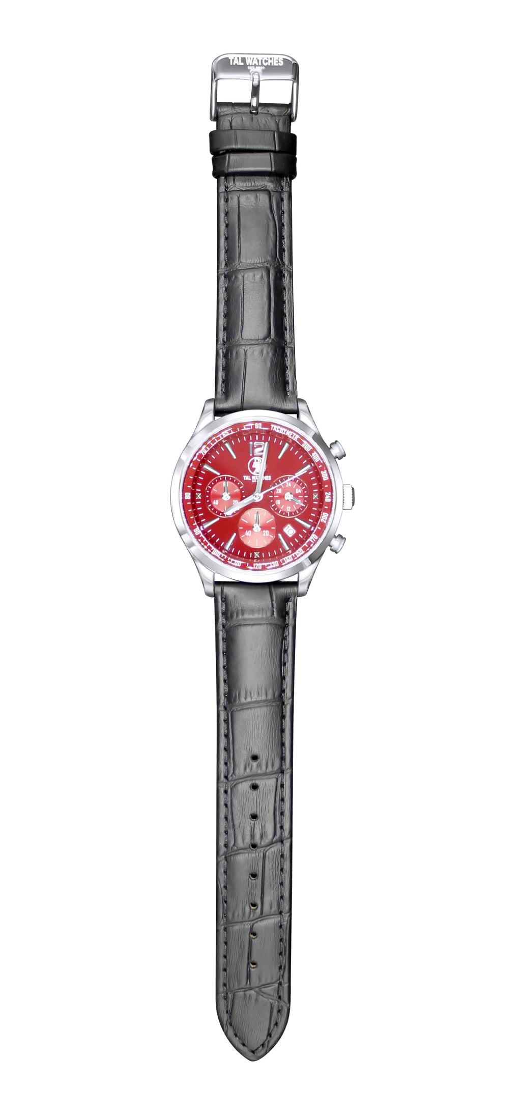 Chronograph Sapphire Bassy in Red - TAL WATCHES