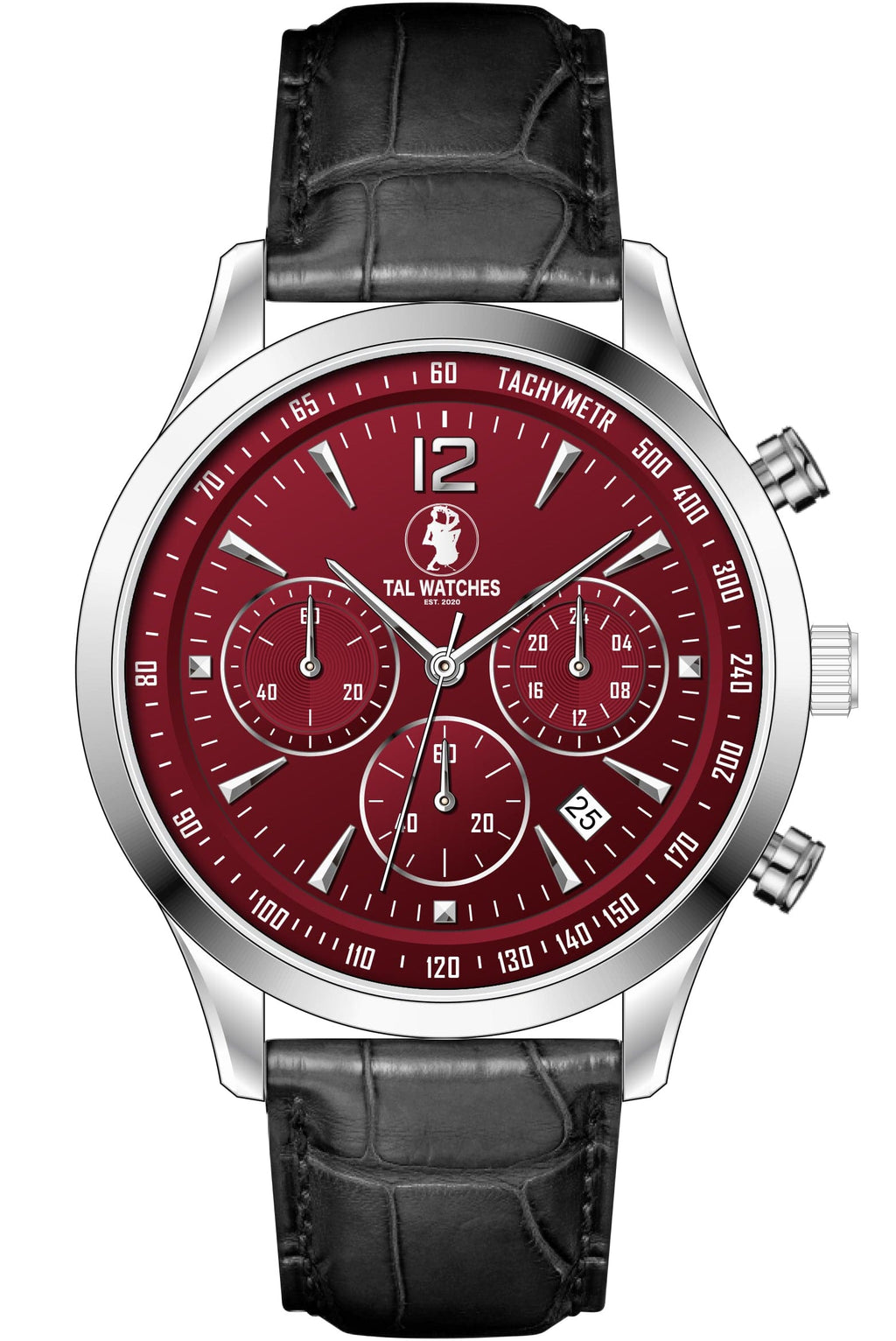 Chronograph Sapphire Bassy in Red - TAL WATCHES