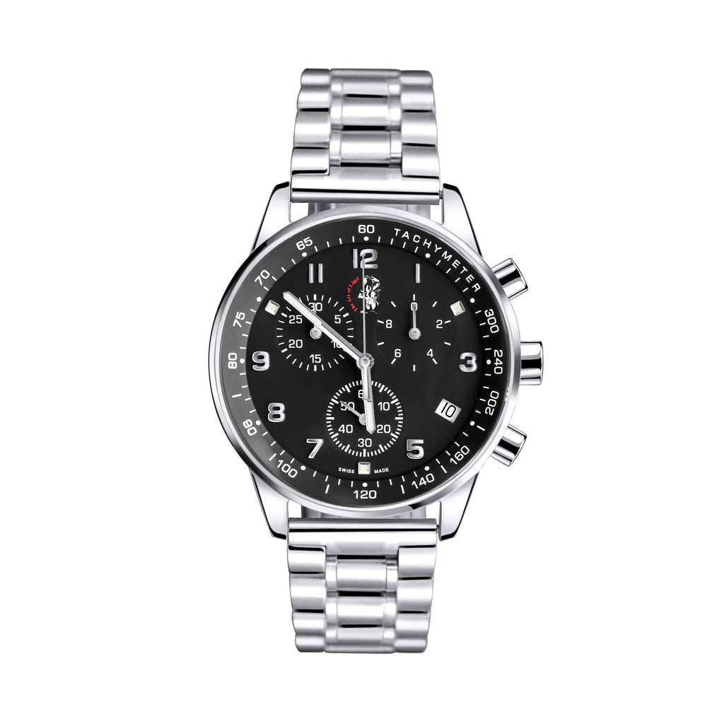 TAL Gentleman’s Timepiece Stainless Steel Arena - Black Dial - TAL WATCHES