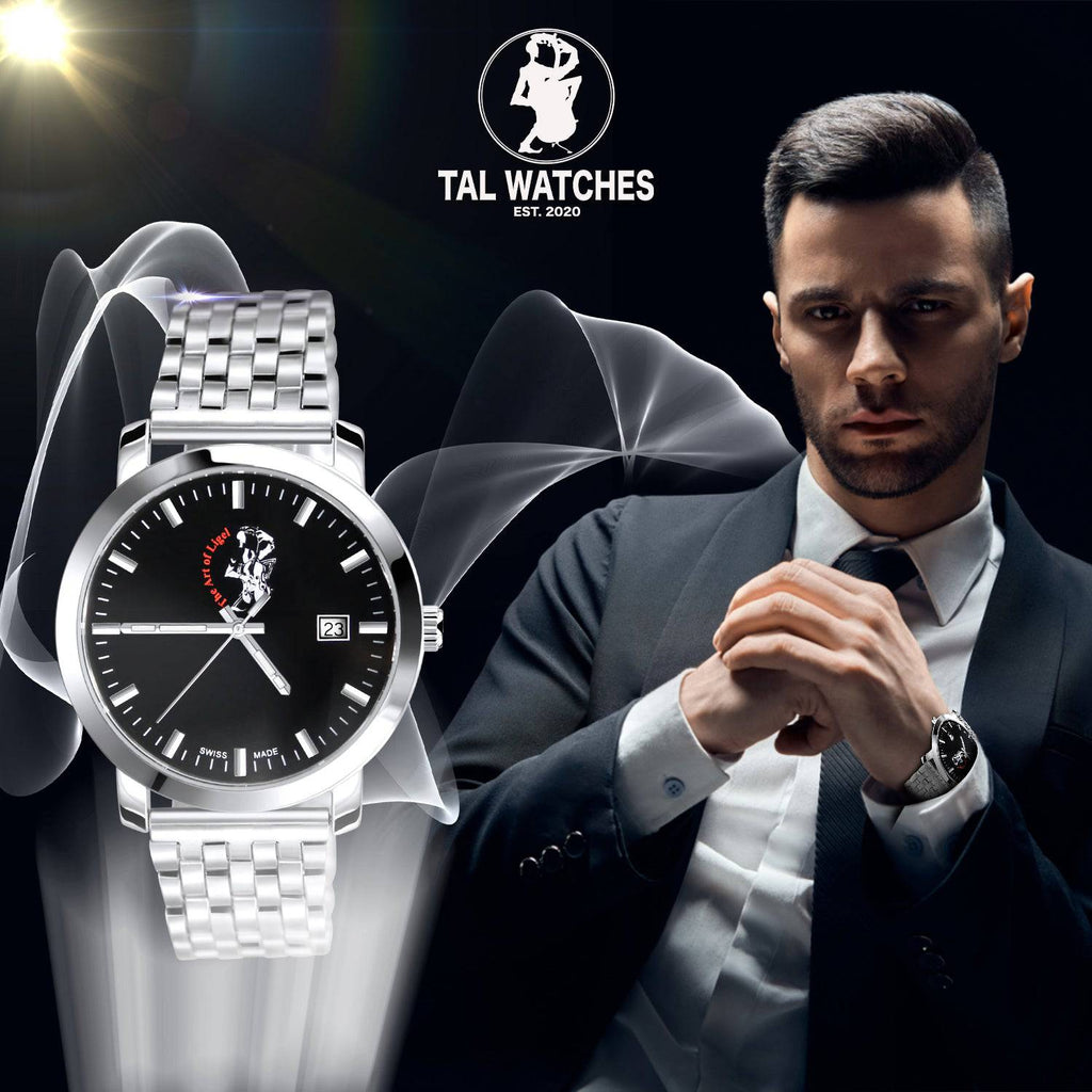 TAL Gentleman's Timepiece - Stainless Steel Classic Black Dial - TAL WATCHES