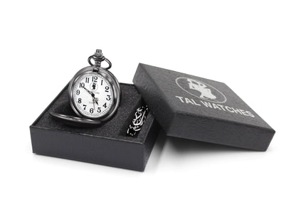 Simple Bass Adult Pocket Analog Quartz Watch - Black - TAL WATCHES